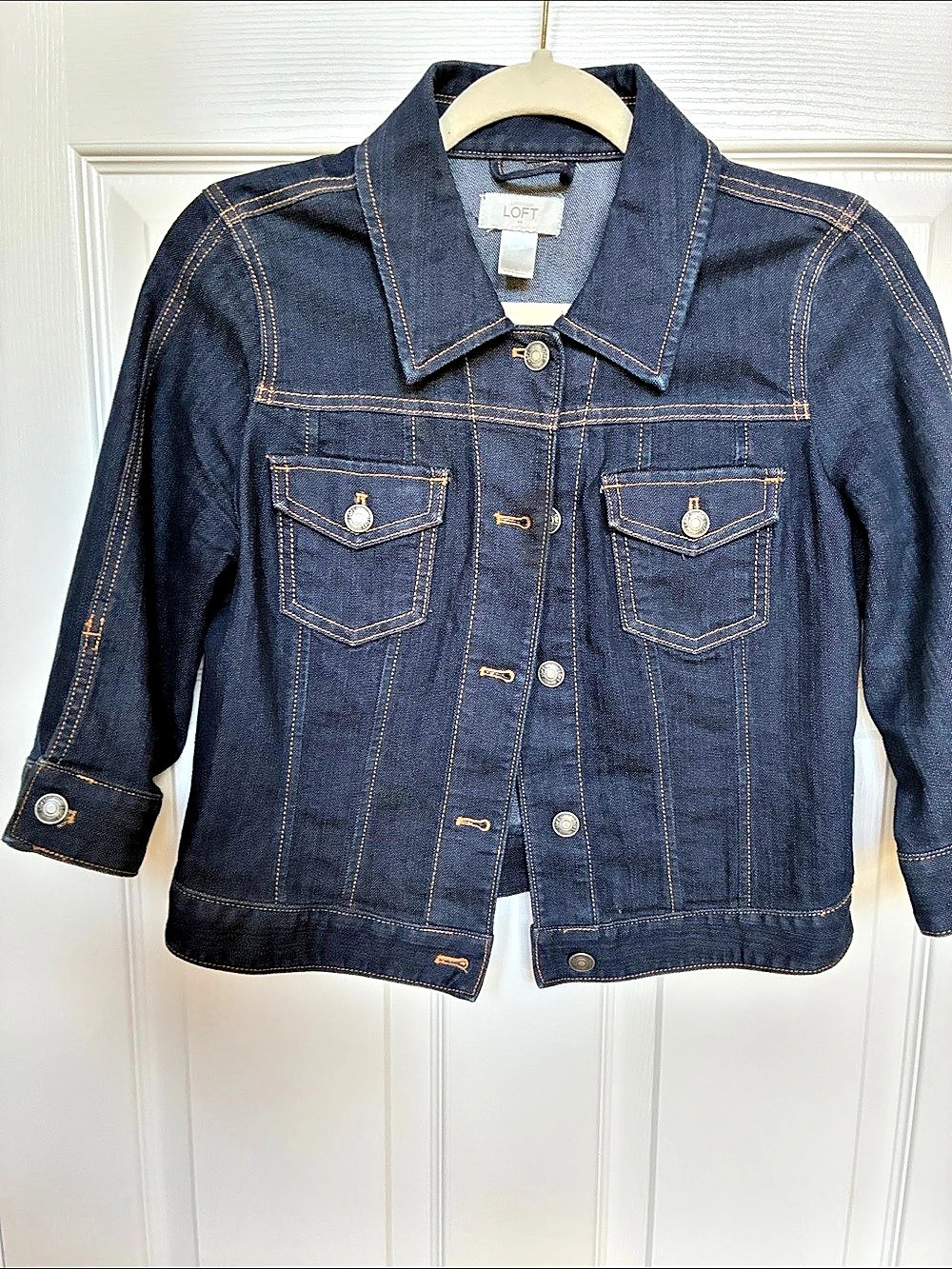 LOFT Denim Jacket in Blue Size Small Like New